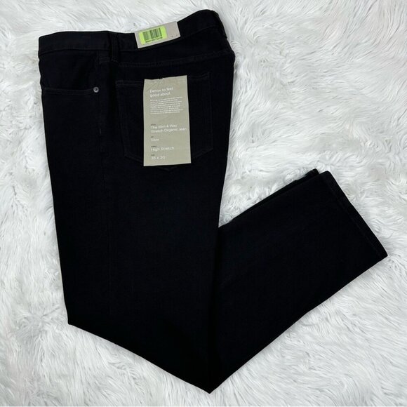 Everlane‎ Uniform Men’s Black The Slim 4-Way Stretch Organic Cotton Jean W35/L30 - Picture 3 of 11